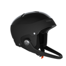 Der POC Sports Poc Artic SL Mips ist ein schwarzer, offener Motorradhelm mit Kinnschutz und seitlichen Metallverschlüssen, der mit der MIPS-Integra-Technologie ausgestattet ist. Er ist auf einem schlichten weißen Hintergrund abgebildet.