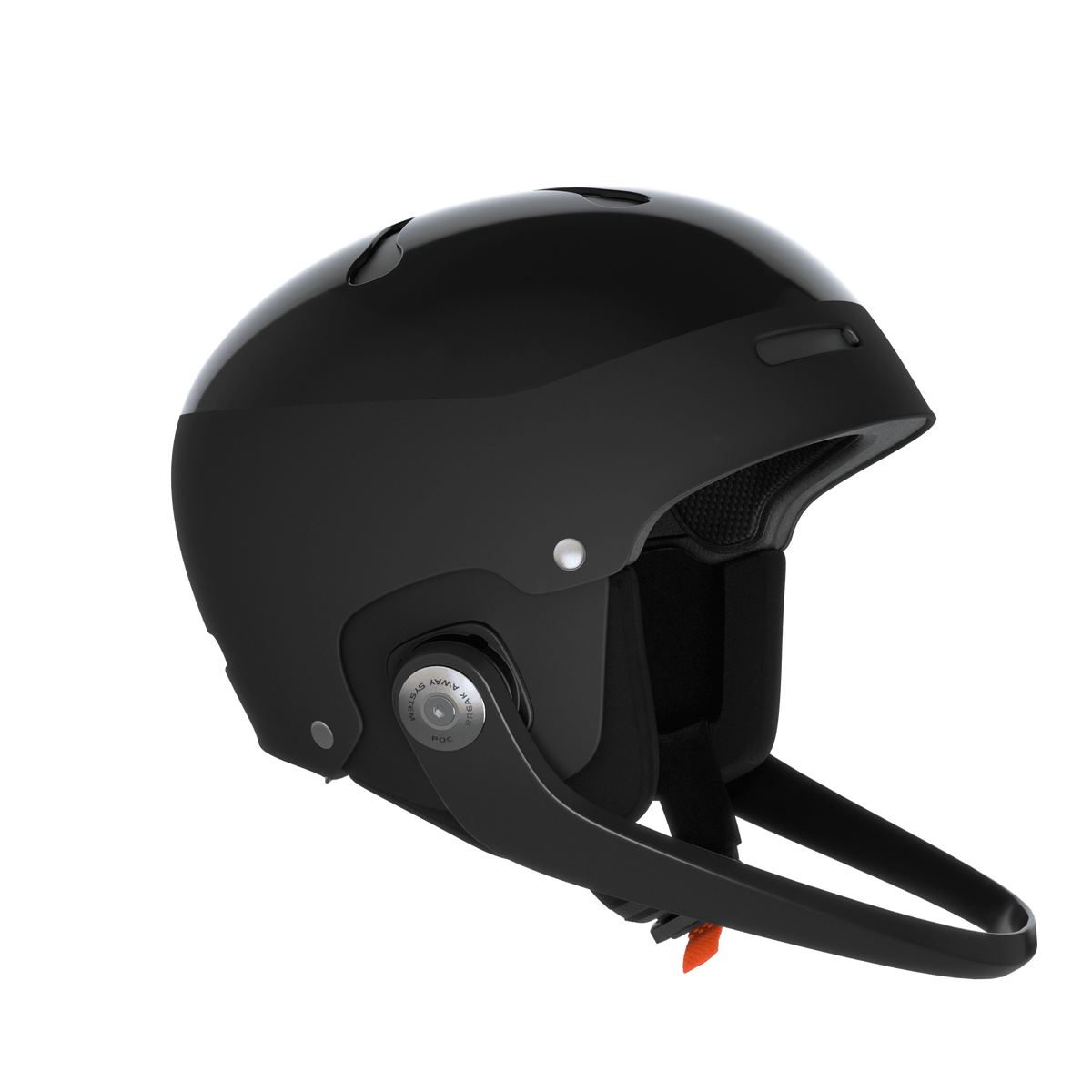 Der POC Sports Poc Artic SL Mips ist ein schwarzer, offener Motorradhelm mit Kinnschutz und seitlichen Metallverschlüssen, der mit der MIPS-Integra-Technologie ausgestattet ist. Er ist auf einem schlichten weißen Hintergrund abgebildet.