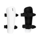 Zwei POC Sports Forearm Classic Hartschalenprotektoren mit schwarzen verstellbaren Riemen sind vorne und hinten auf einem schlichten weißen Hintergrund abgebildet, ideal für den Skirennsport. Das POC Sports Logo ist auf einem Schutz sichtbar.