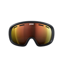 POC Fovea Mid Uranium Black – Frontansicht mit orange-verspiegelter Scheibe.
