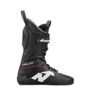 Der Nordica DOBERMANN 5 RD-M (MEDIUM) BLACK Skischuh-Innenschuh verfügt über eine hohe Rückenmanschette, eine Fersenstütze und ein weißes Nordica-Logo - ideal für Fans von Rennschuhen und Weltcup-Skischuhen, das im Profil auf einem schlichten weißen Hintergrund zu sehen ist.