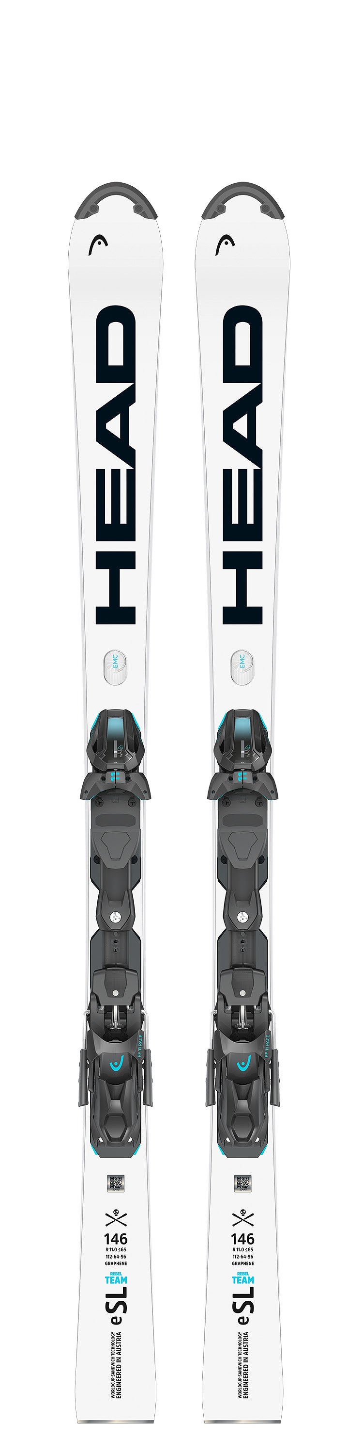 HEAD e.SL Team 146 cm Kinder Slalom Rennski mit Bindung fuer Nachwuchsathleten