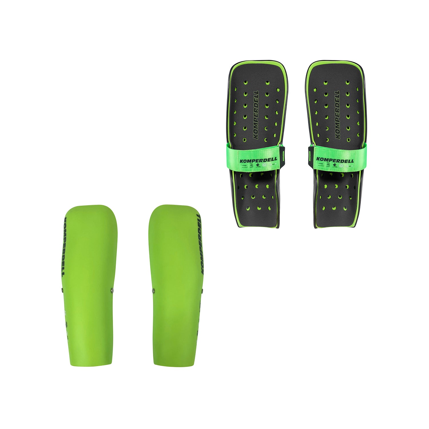 Komperdell Unterarm Schlagschutz World Cup in gruen und schwarz mit Protektor Foam und verstellbarem Klettverschluss fuer optimalen Schutz beim Skirennlauf