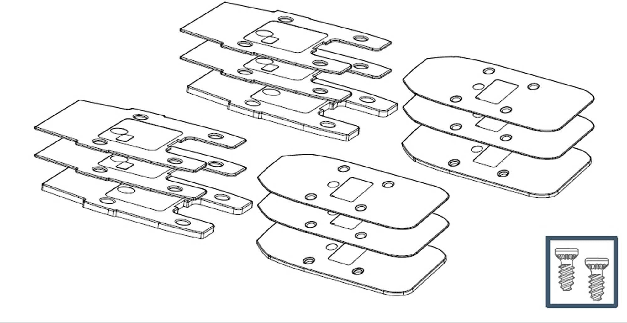 Die Look Lifter 5mm sind für alle Look SPX 12 oder 14 Bindungen zur Einstellung der richtigen Standhöhe und Sprengung deiner Ski. Die Lifter werden komplett mit Schrauben geliefert.