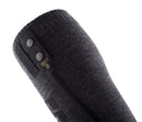 Nahaufnahme der Therm-ic Skisocke mit integrierter Akkuhalterung – ideale Befestigung für Heizakku bei beheizbaren Socken für Skifahrer