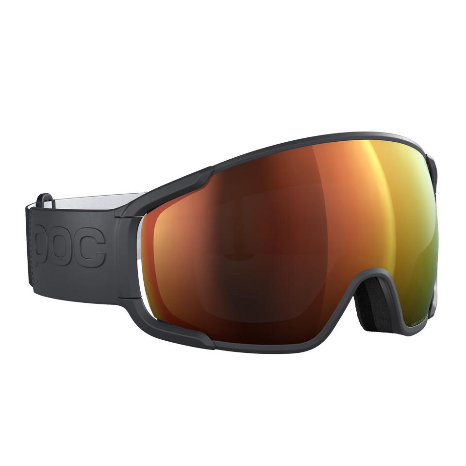 POC Zonula Uranium Black – Seitenansicht mit Clarity-Scheibe und POC-Band.