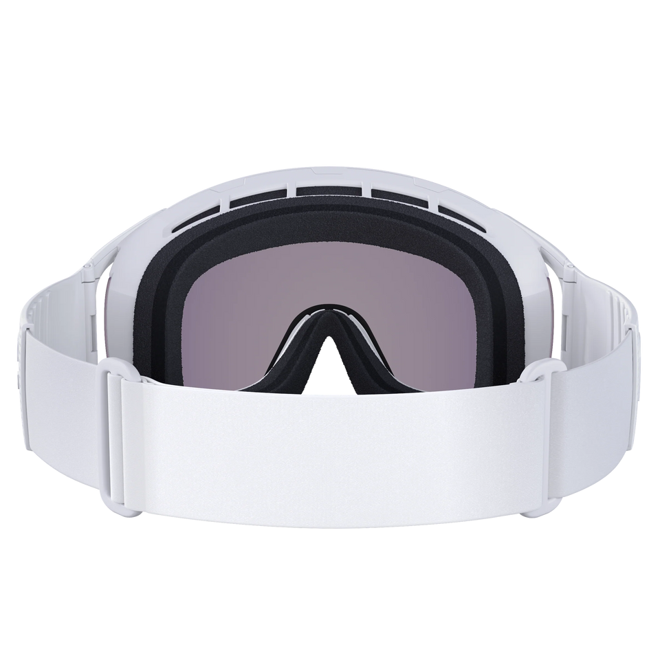 POC Zonula Hydrogen White – Rückansicht mit Band und Clarity-Scheibe.
