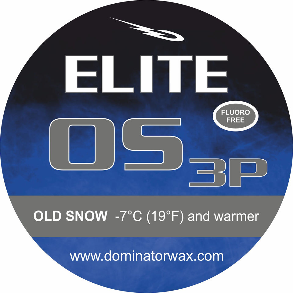 Dominator ELITE OS 3P Skiwachs – Fluorfrei, Spezialwachs für alten Schnee ab -7 °C und wärmer – Top Gleitwachs für warme Bedingungen