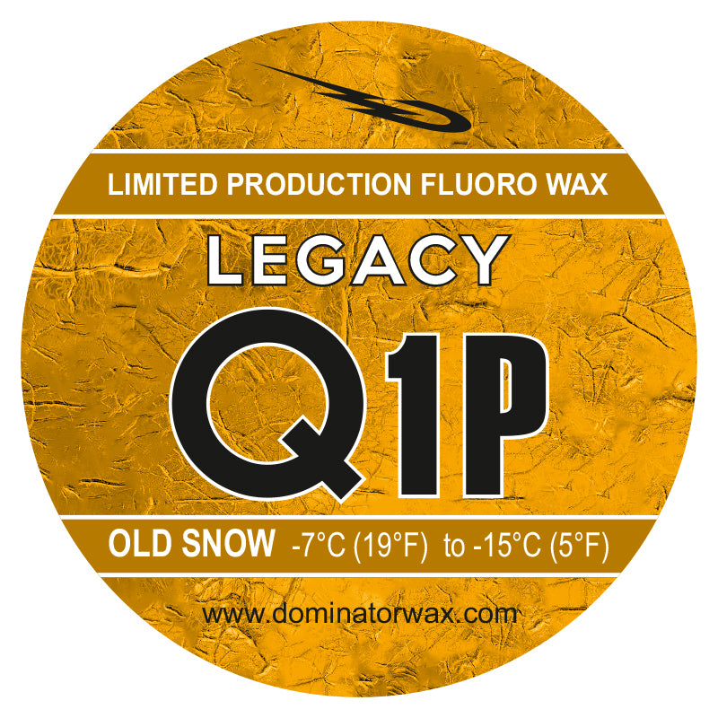 Dominator LEGACY Q1P Fluorwachs für Altschnee – Hochleistungs-Skiwachs für Temperaturen von -7°C bis -15°C – Limited Edition Rennwachs