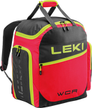 LEKI WCR Skirucksack Rot-Schwarz – robuster Skirucksack für Rennsport mit separaten Fächern für Skischuhe, Helm und Zubehör, ideal für ambitionierte Skifahrer und Rennläufer
