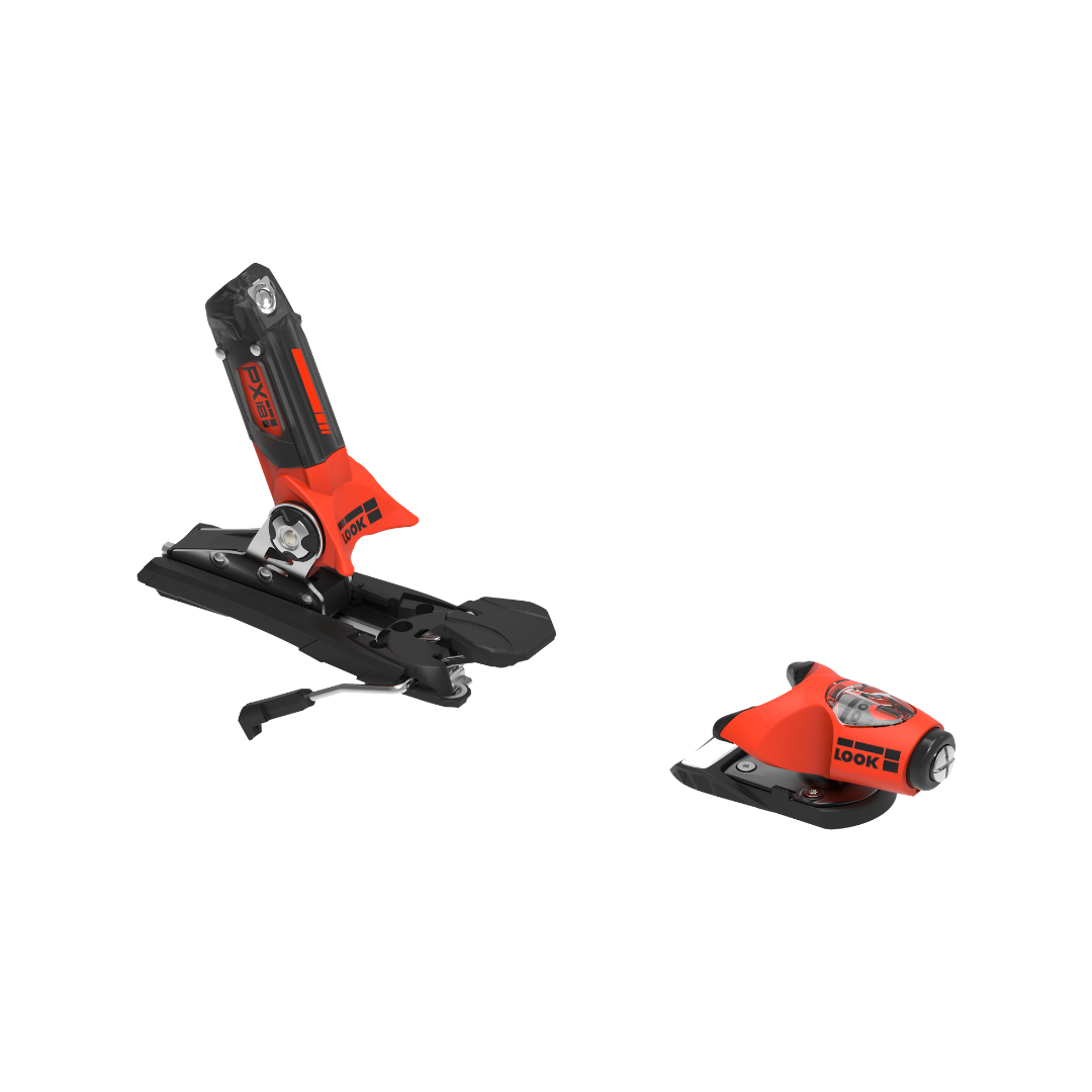 Look PX 18 Rockerace Skibindung in Hot Red – professionelle Rennbindung mit maximaler Auslösepräzision, langer elastischer Federung und direkter Kraftübertragung für höchste Performance im alpinen Skirennsport.
