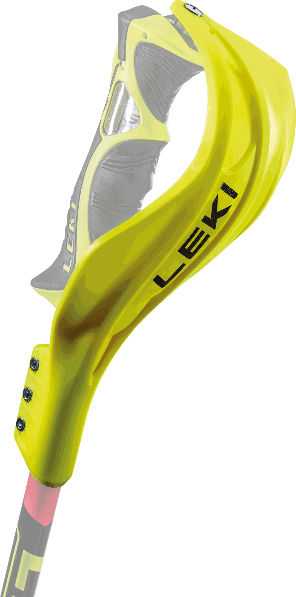 Leki Slalom Schlagschutz Worldcup Pro in neon gelb – robuster und ergonomischer Handschutz für Skirennläufer, passend für Leki Trigger-System