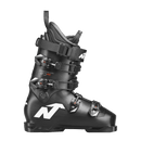 Der Nordica DOBERMANN 5 RD-93 EXTRA STIFF 2026/2027 Rennschuh in Schwarz mit drei verstellbaren Schnallen und einem großen weißen "N"-Logo an der Seite ist von der Seite vor einem schlichten weißen Hintergrund abgebildet.