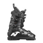 Ein schwarzer Nordica DOBERMANN 5 RD-93 STIFF 2026/2027 Rennschuh mit drei Schnallen, einem Power Strap und weißem N-Branding ist im Profil vor einem schlichten weißen Hintergrund abgebildet.