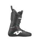 Der Nordica DOBERMANN 5 RD-93 STIFF 2026/2027 Skischuh-Innenschuh in Schwarz hat ein weißes N-Logo, ein HEEL LINK-Label, rote Chevron-Akzente, eine hohe Knöchelpolsterung und einen oberen Riemen für die Race-Performance - dargestellt auf einem schlichten Hintergrund.