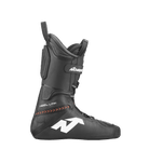 Der Nordica DOBERMANN 5 RD-93 STIFF 2026/2027 Skischuh-Innenschuh in Schwarz hat ein weißes N-Logo, ein HEEL LINK-Label, rote Chevron-Akzente, eine hohe Knöchelpolsterung und einen oberen Riemen für die Race-Performance - dargestellt auf einem schlichten Hintergrund.