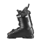 Ein schwarzer Nordica DOBERMANN 5 RD-93 MEDIUM 2026/2027 Skischuh mit drei Schnallen, einem Power Strap und einem kantigen, minimalistischen Logo, das im Seitenprofil auf einem schlichten weißen Hintergrund dargestellt ist.