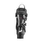 Der Nordica DOBERMANN 5 RD-93 SOFT L.C. 2026/2027 Race Boot in Schwarz hat ein modernes, kantiges Design mit einem oberen Riemen, drei seitlichen Schnallen, roten Akzenten und einem weißen N-Logo in der Nähe der Ferse. Marke: Nordica.