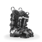 Ein Paar schwarze Nordica DOBERMANN 5 RD-93 SOFT L.C. 2026/2027 Rennstiefel mit mehreren Schnallen und Riemen, weißem Nordica-Branding an der Manschette und einem weißen N-Logo in der Nähe der Ferse, auf einem schlichten weißen Hintergrund.