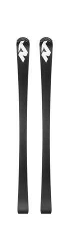 Zwei schwarze, leicht geschwungene Metall-Reifenheber mit weißem, stilisiertem K-Logo sind parallel auf weißem Grund abgebildet - perfekt für die Wartung der Nordica DOBERMANN SLJ PLATE 2026/2027 Junior Slalom Rennski von Nordica.