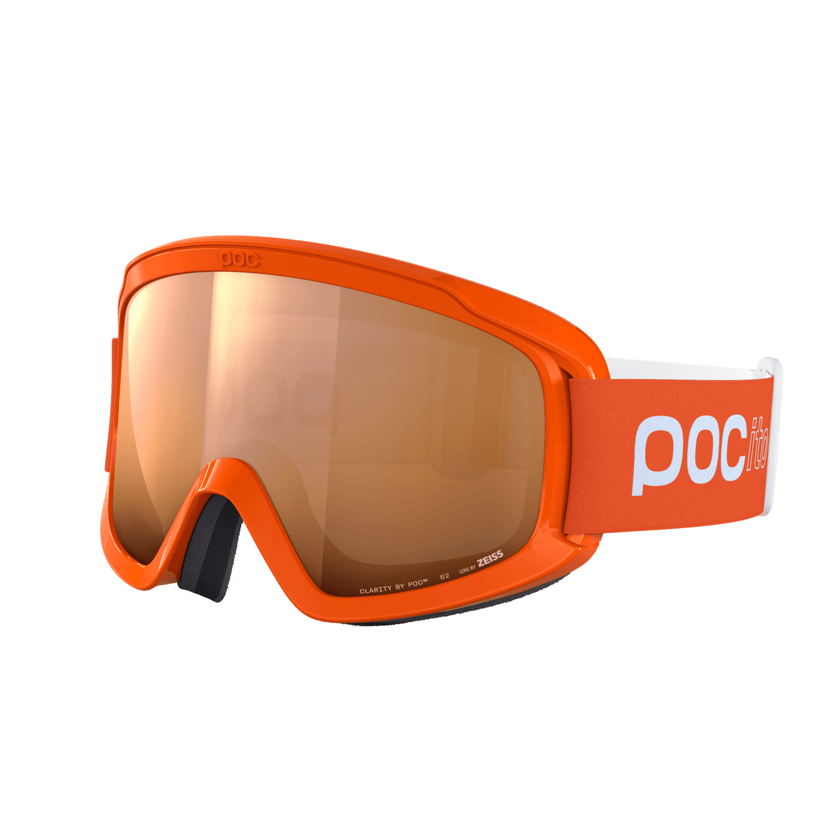 Die POC Sports POCito Opsin Kinder-Skibrille verfügt über eine reflektierende Scheibe, ein weißes Band mit POC-Logo, ein schlankes Design und einen bequemen, gepolsterten Schaumstoff - ideal für junge Skifahrer, die Stil und Schutz suchen.