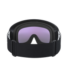 Die POC Sports POC Fovea verfügt über ein breites, verstellbares Band und eine violett getönte Clarity-Scheibe, hier von hinten mit dem schwarzen Band im Vordergrund.