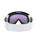 Die POC Sports POC Fovea Mid Skibrille hat ein schwarz-weißes, verstellbares Band, eine lila getönte Toric-Scheibe mit Clarity-Technologie und ist von vorne auf einem schlichten weißen Hintergrund abgebildet.