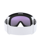 Die POC Sports POC Fovea Mid Skibrille hat ein schwarz-weißes, verstellbares Band, eine lila getönte Toric-Scheibe mit Clarity-Technologie und ist von vorne auf einem schlichten weißen Hintergrund abgebildet.