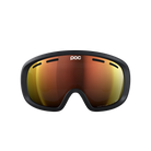 POC Fovea Mid Uranium Black – Frontansicht mit orange-verspiegelter Scheibe.