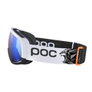 POC Fovea Mid Race Marco Odermatt Ed. – Skibrille mit blau reflektierender Scheibe und Race-Design.