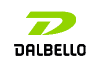 Das Logo zeigt einen fetten, stilisierten grünen Buchstaben D über dem Wort DALBELLO in modernen schwarzen Großbuchstaben. Das Design hat ein klares, sportliches Aussehen.