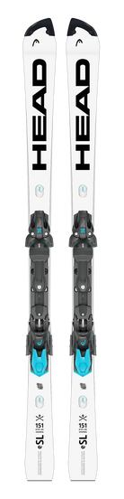 HEAD e.SL Rebels 151 cm Slalom Rennski mit Bindung fuer kurze, praezise Schwuenge