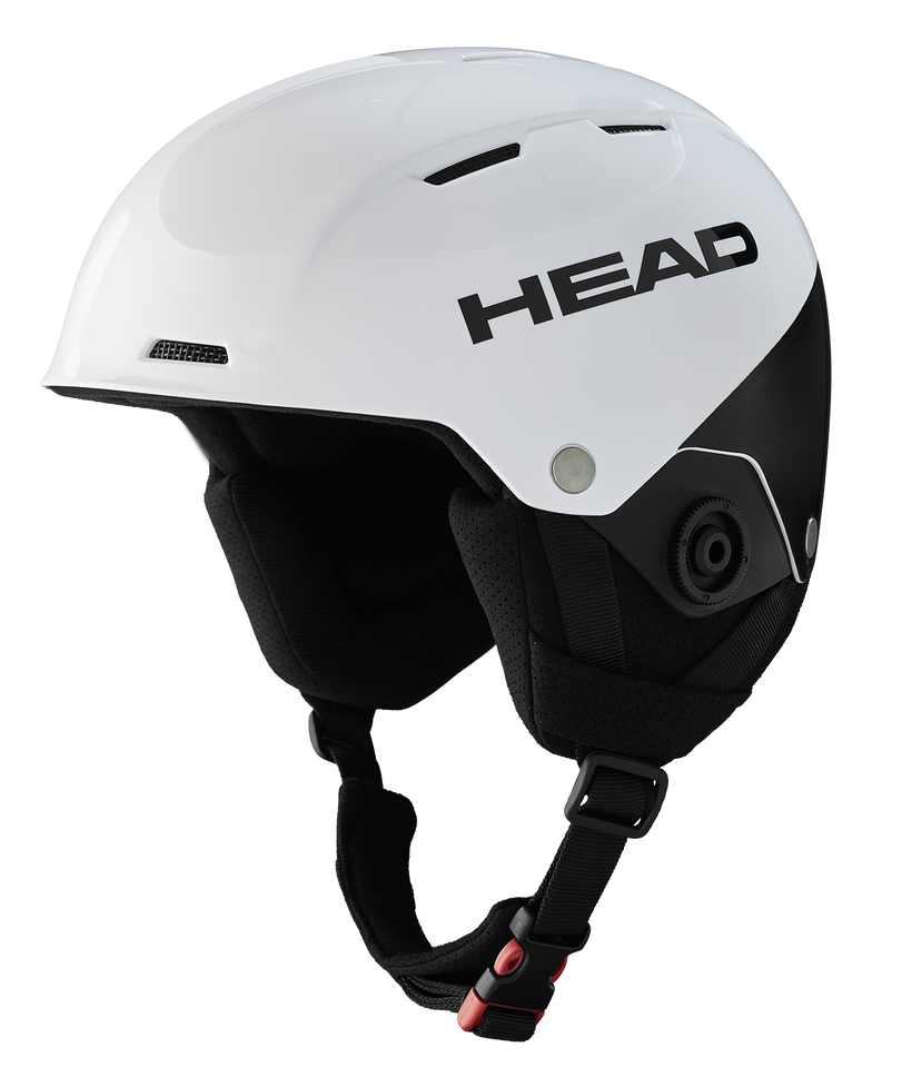 Head Team SL Ski Helmet in weiss mit abnehmbarem Kinnschutz, aerodynamischem Design und optimaler Belueftung – ideal fuer technische Disziplinen