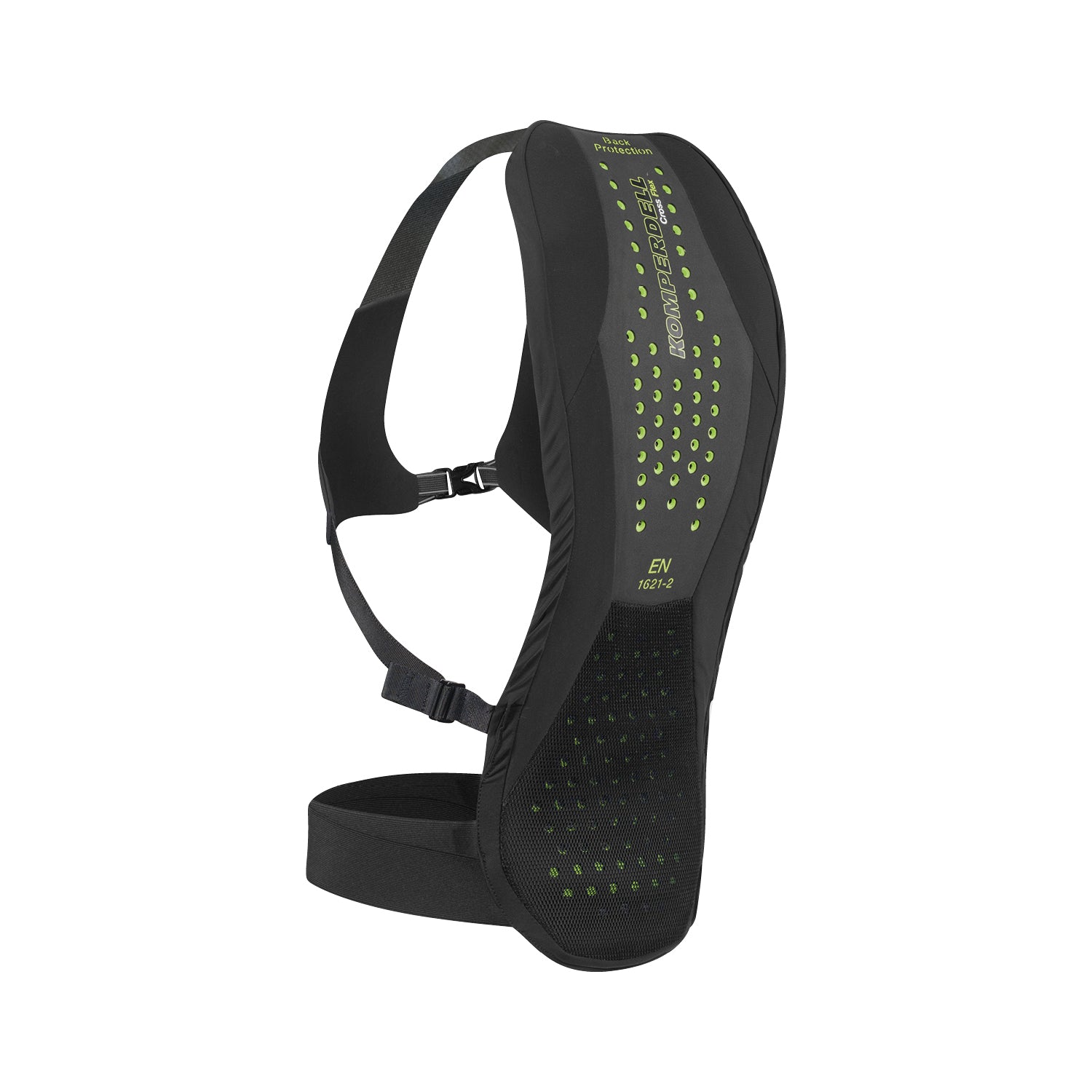 Komperdell Race Pack Junior Rueckenprotektor fuer Kinder in Schwarz mit ergonomischem Design, atmungsaktiver Struktur und verstellbaren Gurten – zertifizierter Rueckenschutz EN 1621-2 fuer Ski und Snowboard