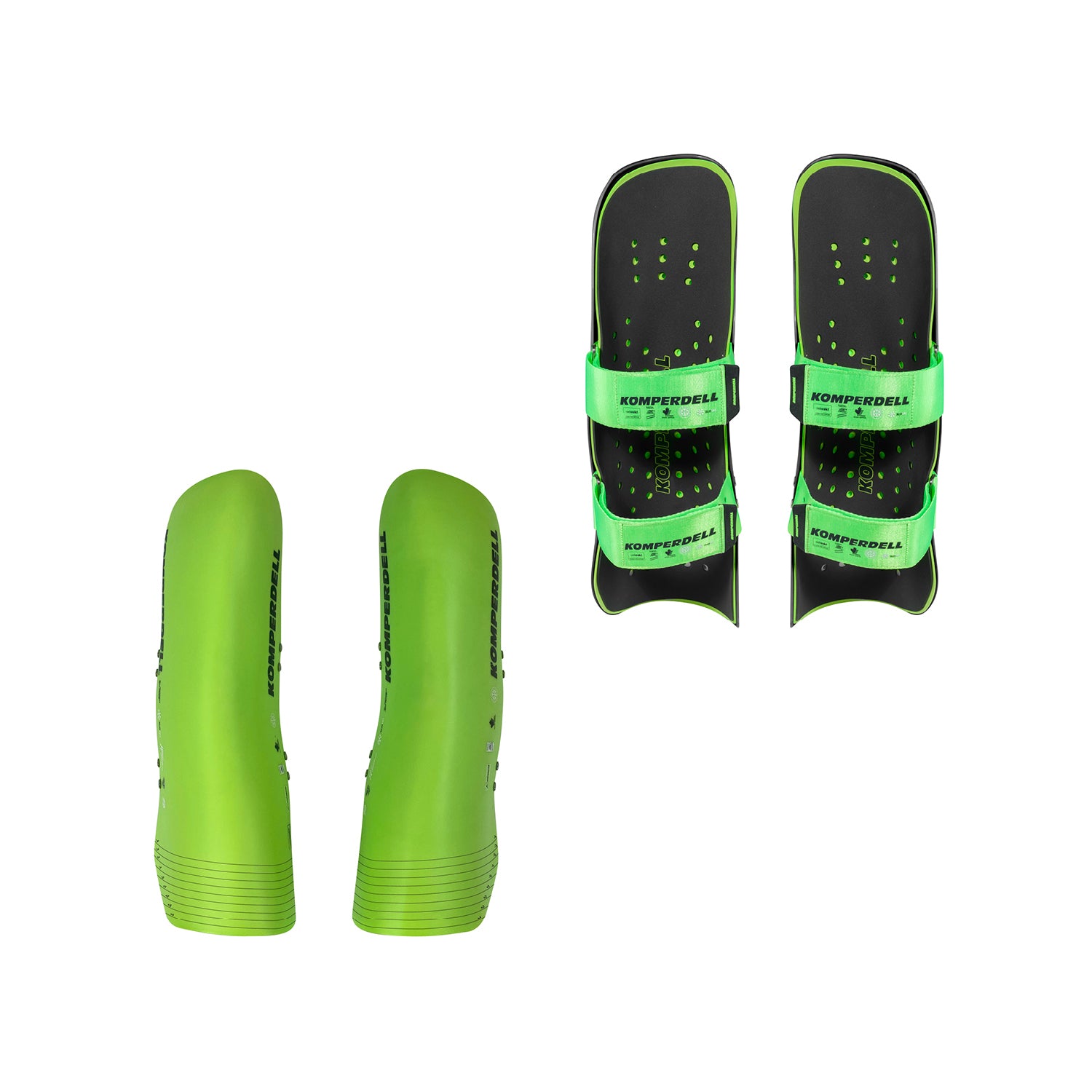 Komperdell Schienbeinschutz World Cup Junior fuer Skirennsport mit innenliegendem Protektor Foam und verstellbaren Klettbaendern, optimale Passform und Schutzwirkung fuer junge Athleten