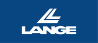 Weißes stilisiertes "L"-Logo über dem fetten weißen Text "LANGE" auf blauem Hintergrund.
