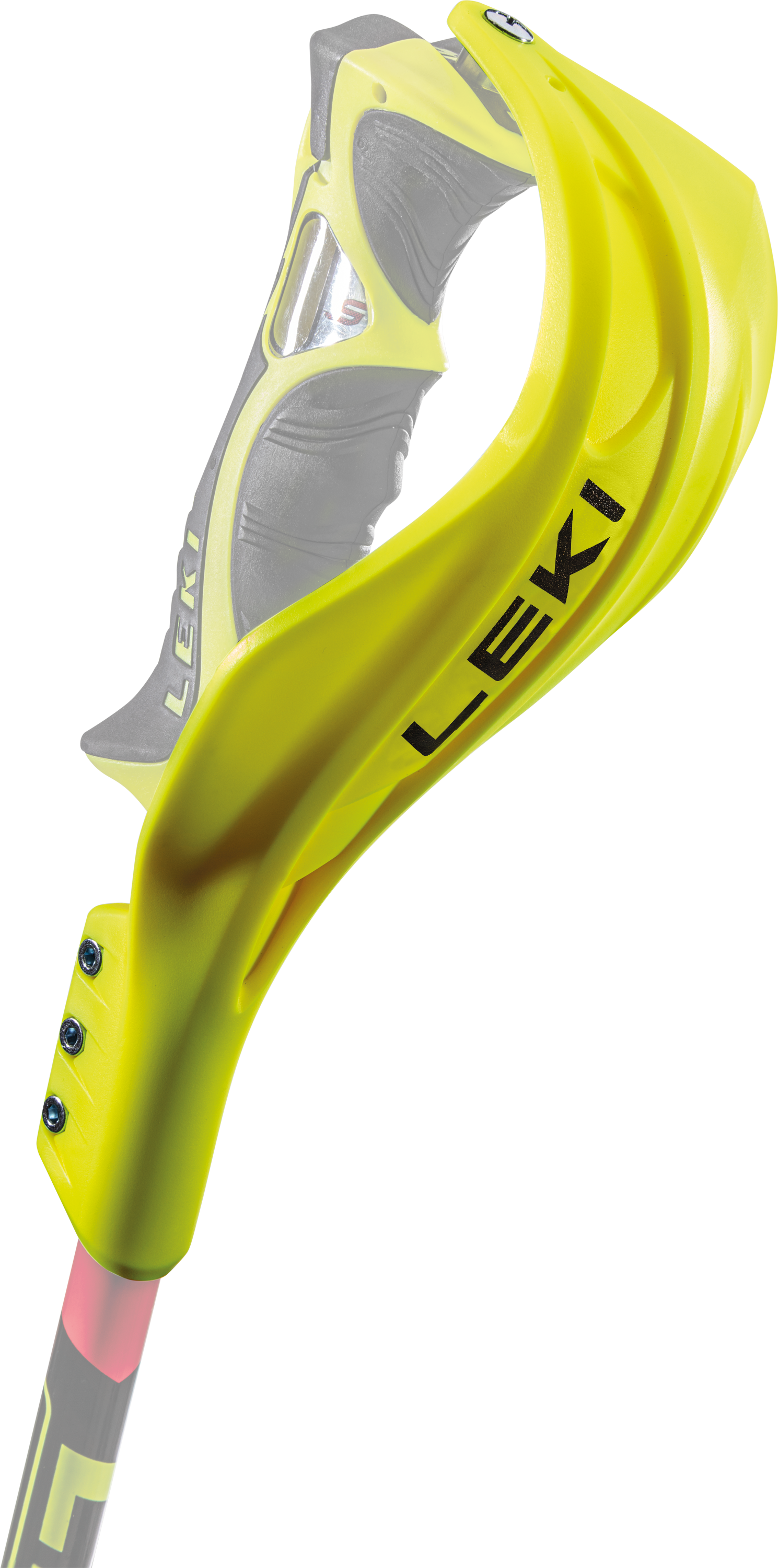 Leki Slalom Schlagschutz Worldcup Pro in neon gelb – robuster und ergonomischer Handschutz für Skirennläufer, passend für Leki Trigger-System