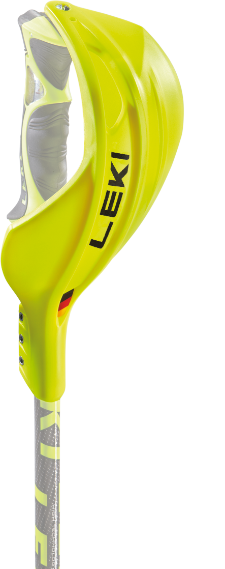 Leki Worldcup Slalom Schlagschutz in neon gelb – robuster Handprotektor für Rennlauf Skistöcke mit ergonomischer Griffintegration