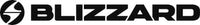 Schwarz-weißes Logo mit einem stilisierten runden Symbol auf der linken Seite und dem Wort BLIZZARD in fetten Großbuchstaben auf der rechten Seite.