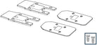 Lifterplatten-Set L2 Liftr 3mm für SPX 12/14 RKR Bindungen – inklusive Schrauben – technische Zeichnung der Adapterplatten zur Skibindungsmontage.