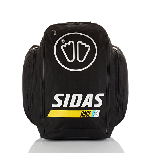 Frontansicht des Sidas Race Rucksacks 60L – geräumiger Sportrucksack mit robustem Design, ideal für den Transport von Skischuhen und Ausrüstung.