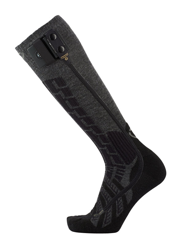 Beheizbare Skisocke mit Akku – ergonomisch designte, knielange Thermosocke für Skifahrer mit integriertem Heizsystem und leistungsstarkem Akku für maximalen Komfort auf der Piste.