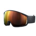 POC Zonula Uranium Black – Skibrille mit orange getönter Clarity-Scheibe.