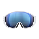 POC Zonula Hydrogen White – Frontansicht mit blau reflektierender Clarity-Scheibe.