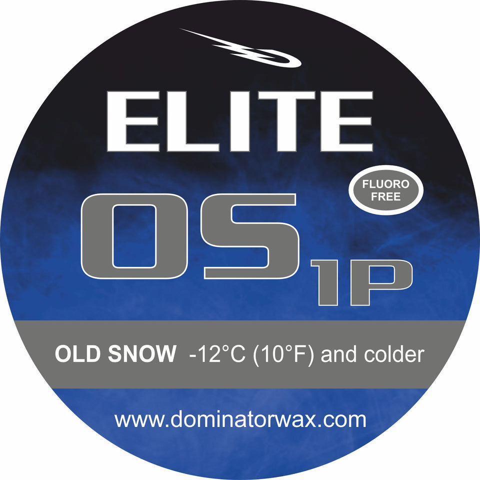 Dominator ELITE OS 1P Skiwachs – Fluorfrei, Spezialwachs für alten Schnee bei -12 °C und kälter – Hochleistungswachs für extreme Kälte