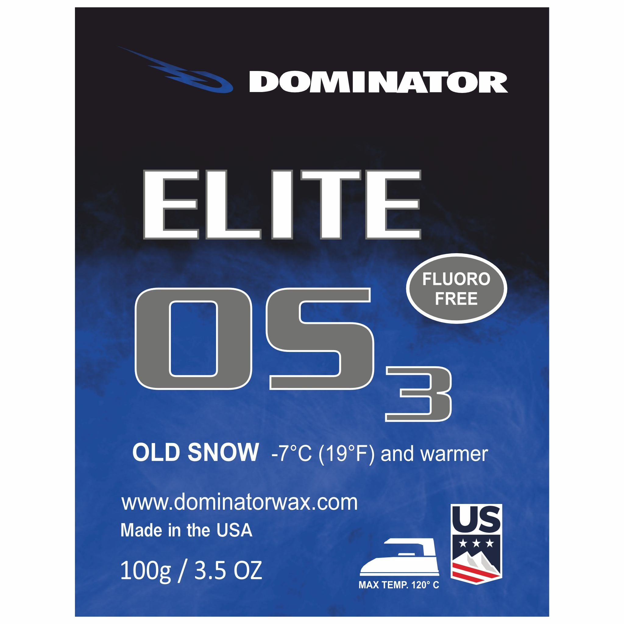 Dominator ELITE OS 3 Skiwachs – Fluorfrei, Heißwachs für alten Schnee bei -7 °C und wärmer – Hochleistungswachs für bessere Gleitfähigkeit