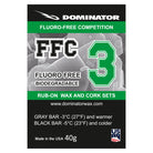 Dominator FFC 3 fluorfrei biologisch abbaubares Rub-On Wachsset für Ski und Snowboard – inklusive Kork für schnelle Anwendung bei kalten Temperaturen