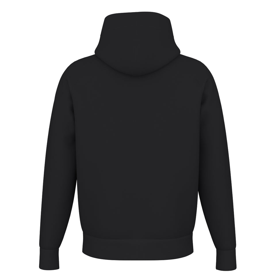 HEAD RACE Hoodie Junior in Schwarz – bequemer Kinder-Kapuzenpullover mit sportlicher Passform, Rückansicht.