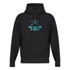 HEAD RACE Hoodie Junior in Schwarz mit türkisfarbenem World Cup Rebels Logo – sportlicher Kinder-Kapuzenpullover für Ski- und Freizeit.