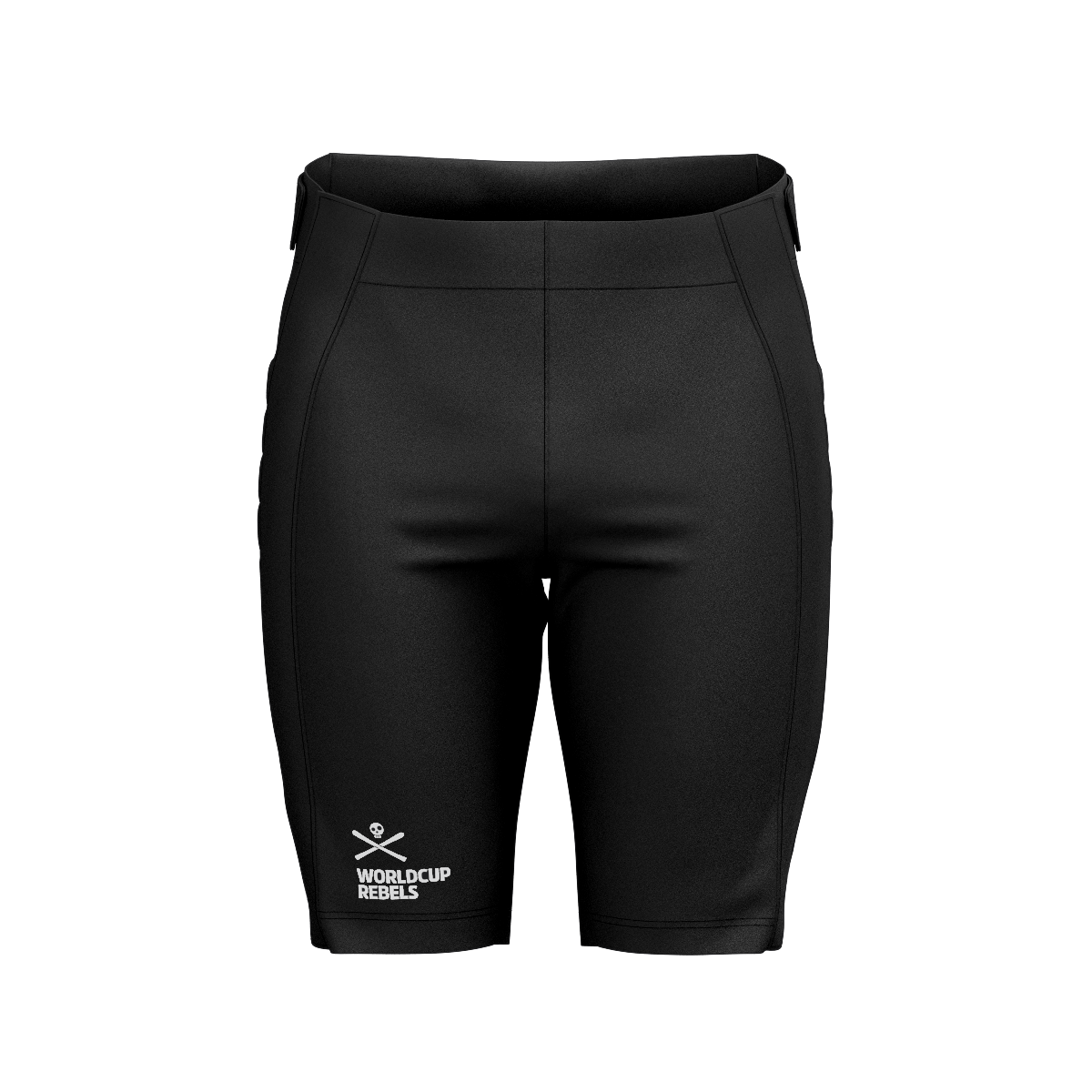 HEAD Race Shorts Junior in Schwarz – funktionale Skirenn-Shorts mit Worldcup Rebels Logo und sportlicher Passform für junge Athlet:innen.